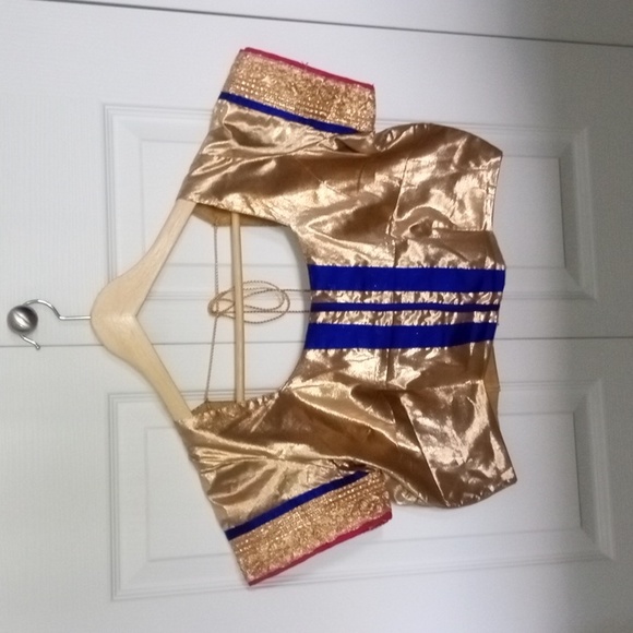 Blue and Pink Net Lehenga Choli Size 42 - Picture 3 of 5